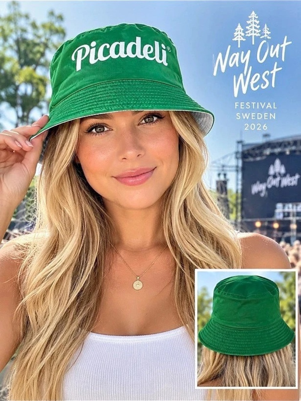 Resteröds Picadeli Way Out West Bucket Hat Green